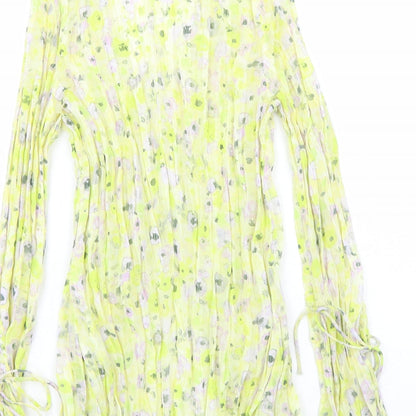 Womens UK Size M H&M Yellow Basic Blouse