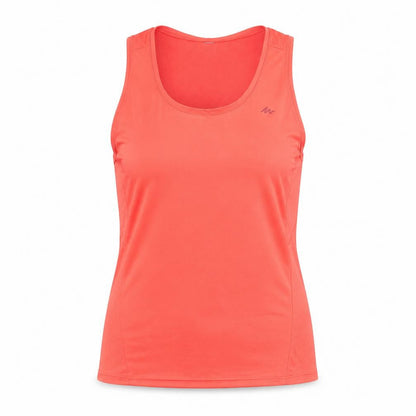 Quechua Womens Red Polyester Basic Tank Size S Scoop Neck Pullover