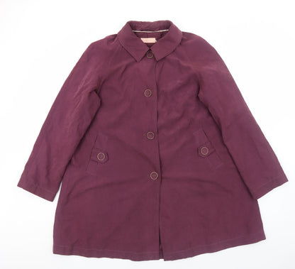 Womens UK Size 16 John Lewis Purple Overcoat