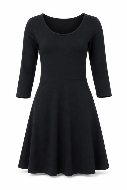 Primark Womens Black Viscose Fit & Flare Size 6 Scoop Neck Pullover