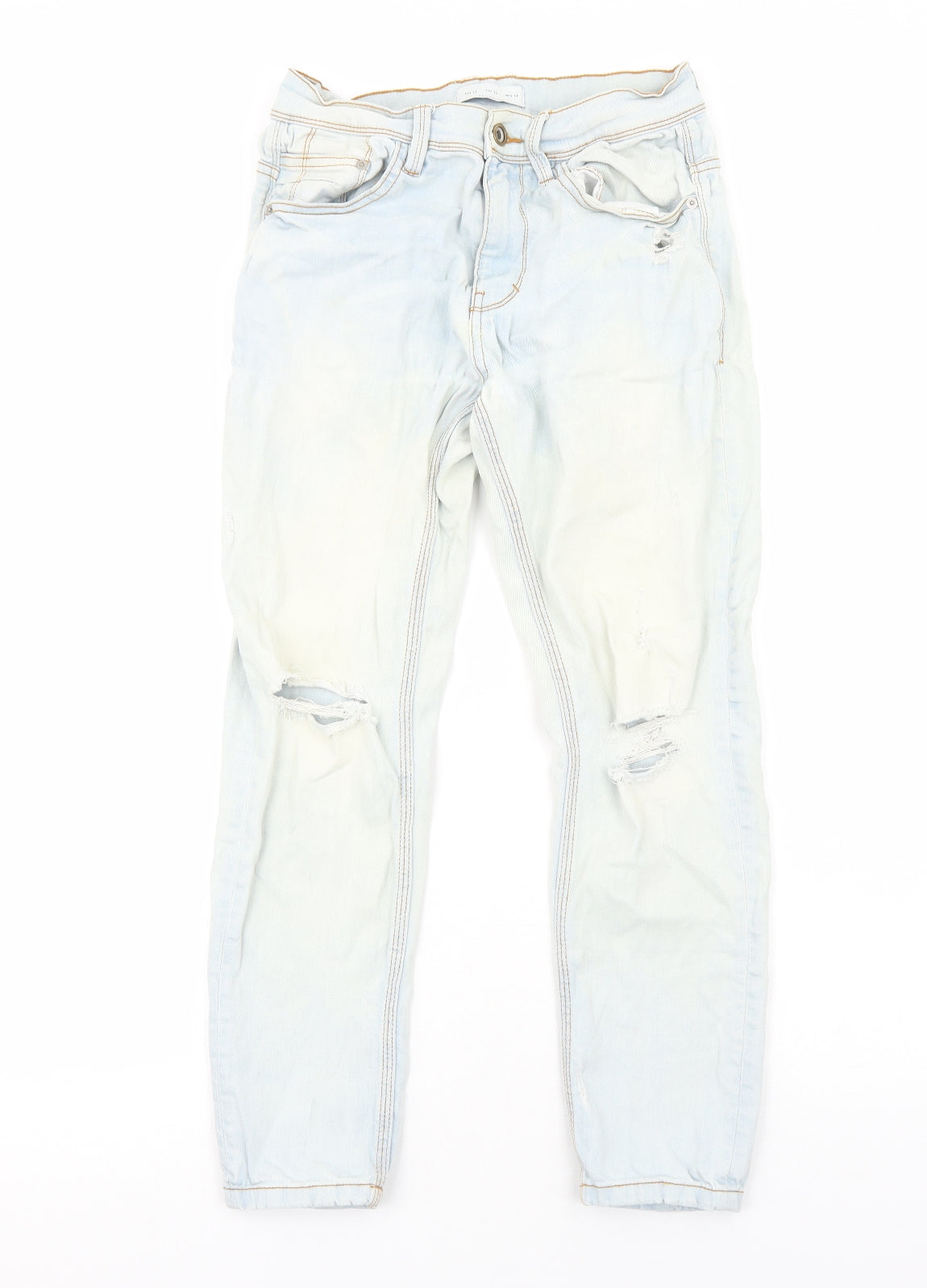 Womens UK Size 10 Preworn Regular Fit Skinny Blue Jeans