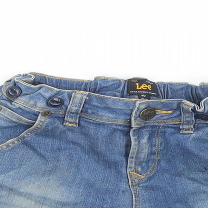 Lee Cooper Girls Blue Cotton Hot Pants Shorts Size 8 Years Regular Zip