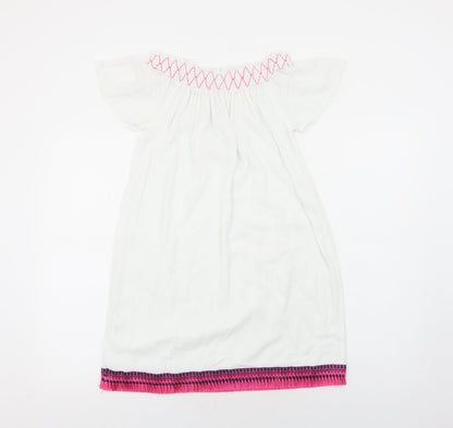 TU Womens White Viscose Shift Size S Off the Shoulder Pullover