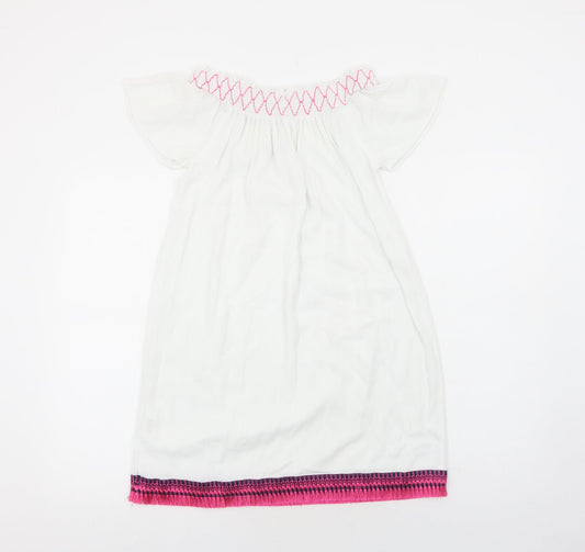 TU Womens White Viscose Shift Size S Off the Shoulder Pullover