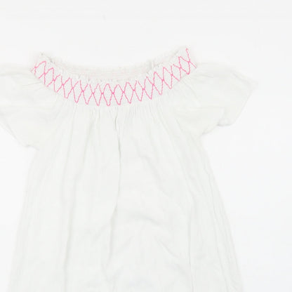 TU Womens White Viscose Shift Size S Off the Shoulder Pullover