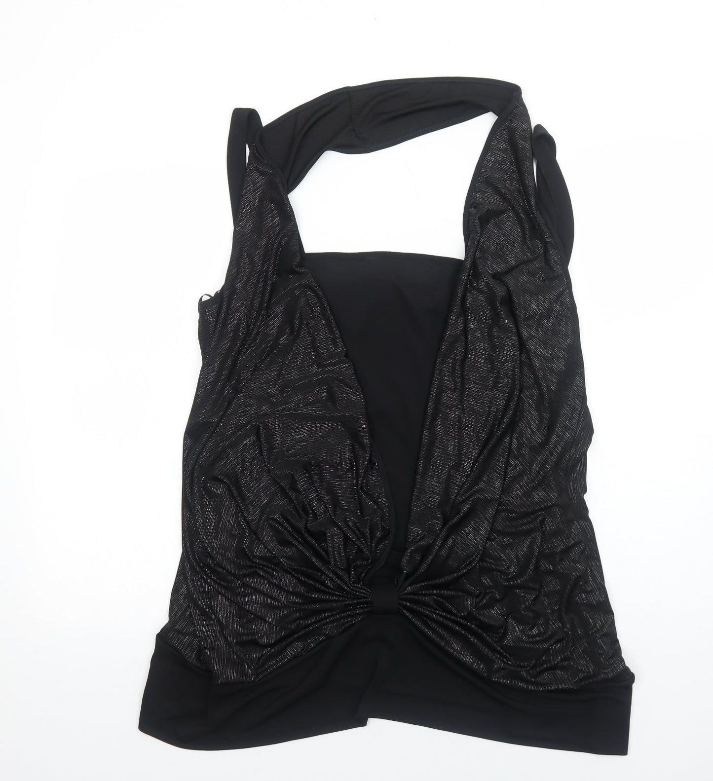 Womens UK Size L Yours Black Basic Blouse