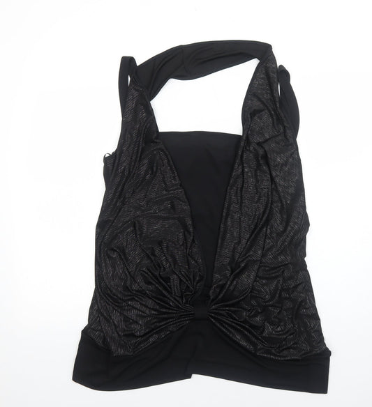 Womens UK Size L Yours Black Basic Blouse