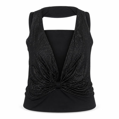 Womens UK Size L Yours Black Basic Blouse