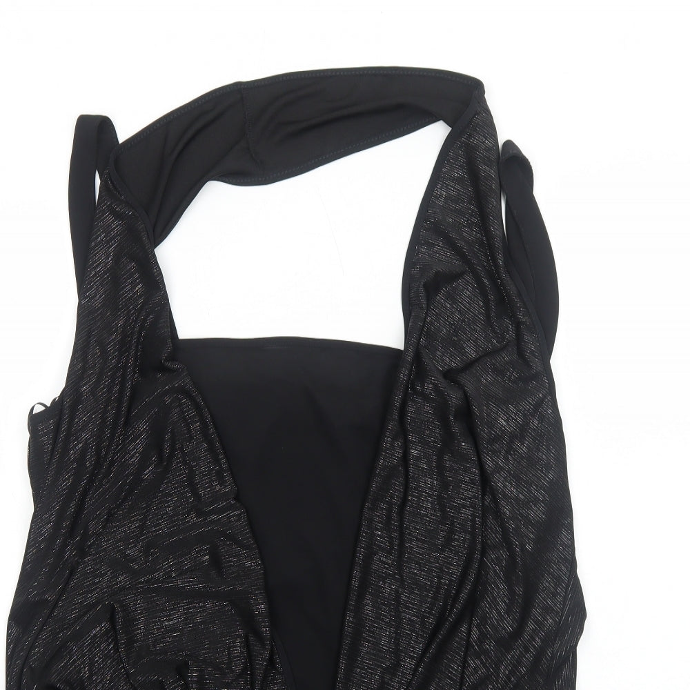 Womens UK Size L Yours Black Basic Blouse