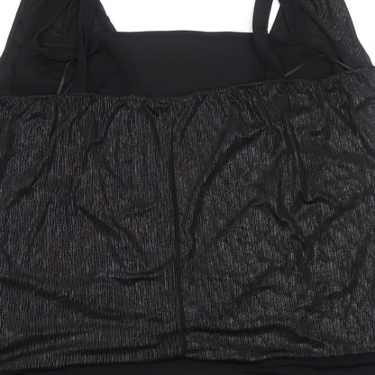 Womens UK Size L Yours Black Basic Blouse