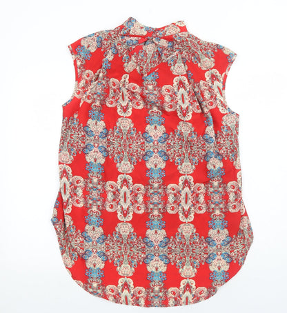 Womens UK Size M Pussycat London Red Basic Tank