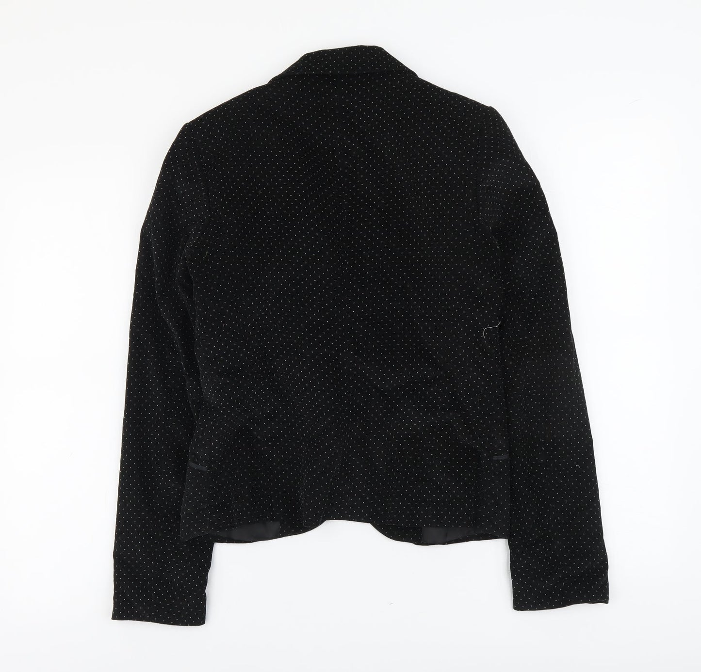 H&M Womens Black Polyester Jacket Blazer Size 10