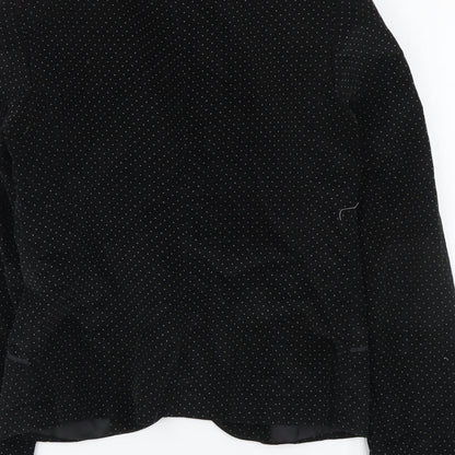 H&M Womens Black Polyester Jacket Blazer Size 10
