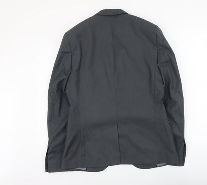 Mens UK Size L Topman Regular Grey Suit Jacket