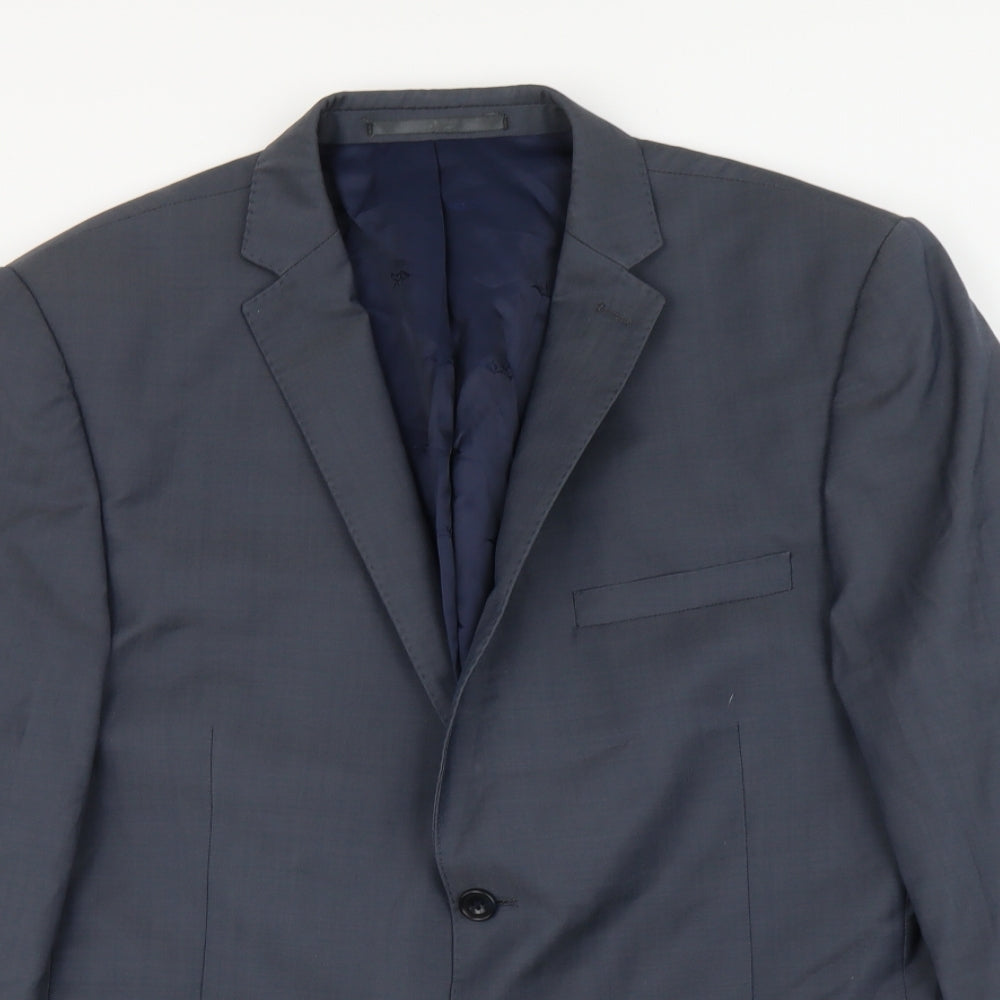 Mens UK Size L Paul Costelloe Regular Blue Suit Jacket