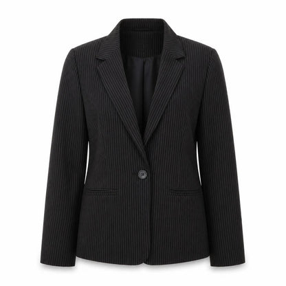 Womens UK Size 12 Papaya Regular Black Blazer