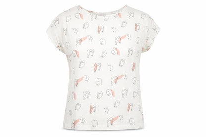 Womens UK Size M Mango White Basic T-Shirt