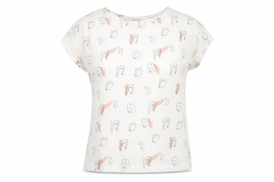 Womens UK Size M Mango White Basic T-Shirt