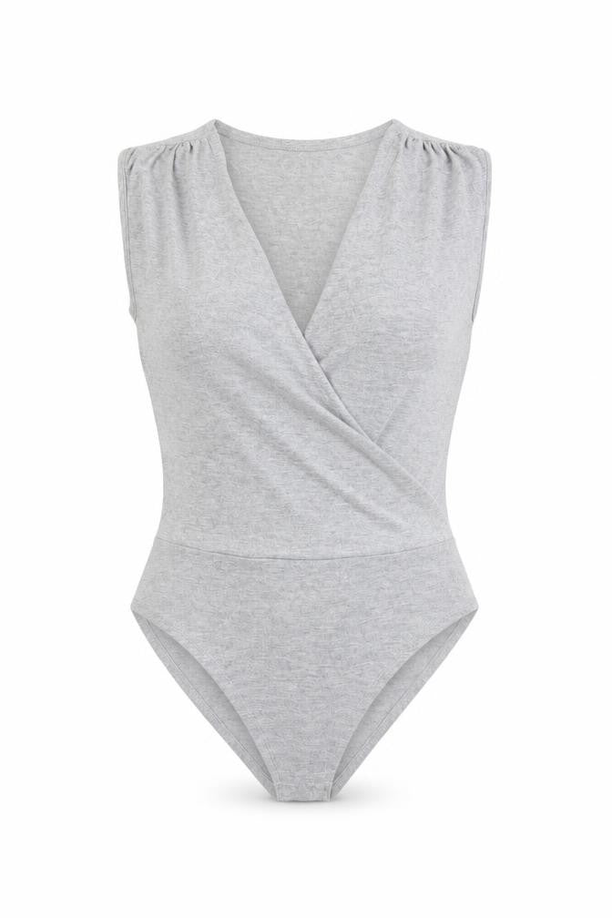 Womens UK Size 8 ASOS One-Piece Grey Bodysuit