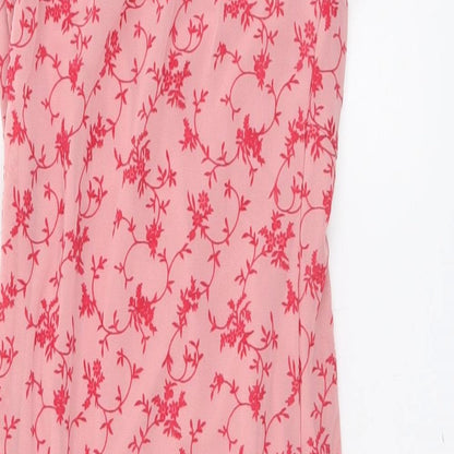 Motel Womens Pink Floral Polyester A-Line Size XS V-Neck Pullover