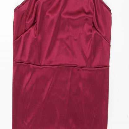 Motel Womens Purple Polyester Slip Dress Size S Square Neck Pullover