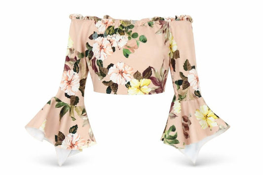 Womens UK Size 10 Select Pink Cropped Blouse