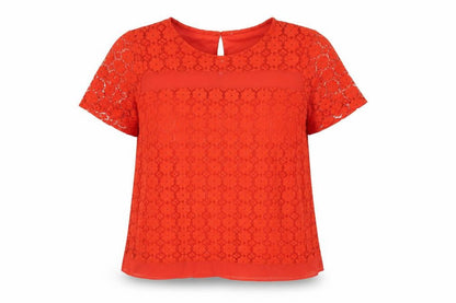 Womens UK Size 10 Red Herring Red Basic Blouse