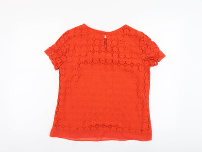 Womens UK Size 10 Red Herring Red Basic Blouse