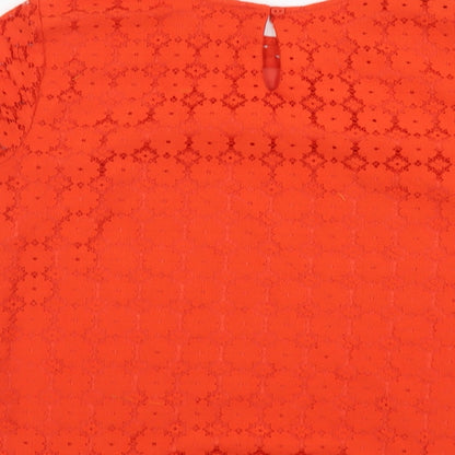 Womens UK Size 10 Red Herring Red Basic Blouse