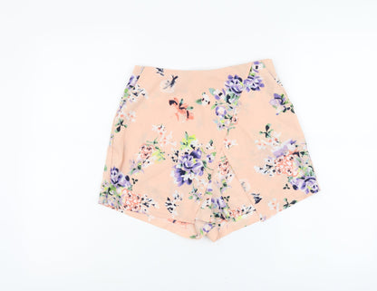 Atmosphere Womens Pink Floral Polyester Skort Size 8 L3 in Regular Zip