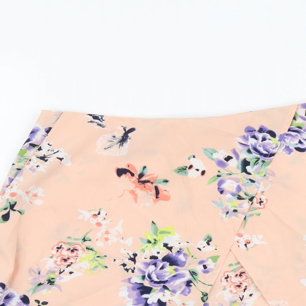 Atmosphere Womens Pink Floral Polyester Skort Size 8 L3 in Regular Zip