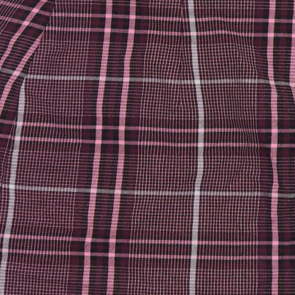 Marks and Spencer Womens Purple Plaid Polyester Straight & Pencil Skirt Size 32 in Zip