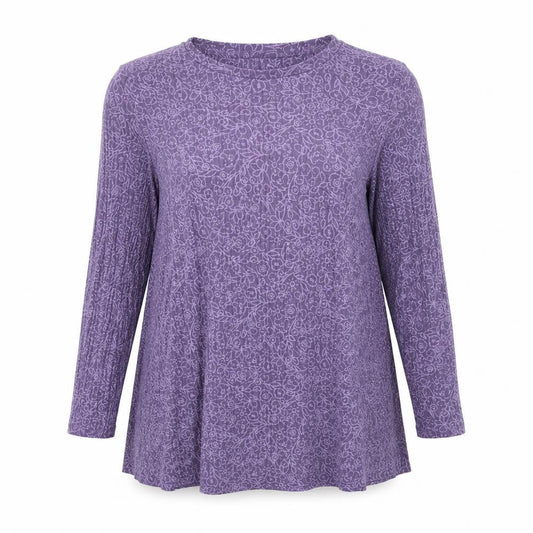 Marks and Spencer Womens Purple Polyester Trapeze & Swing Size 10 Round Neck Pullover