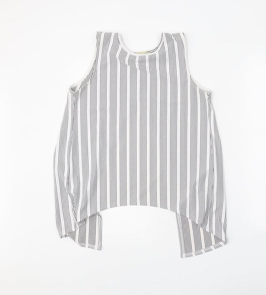 Womens UK Size 12 Cameo Rose White Basic Tank