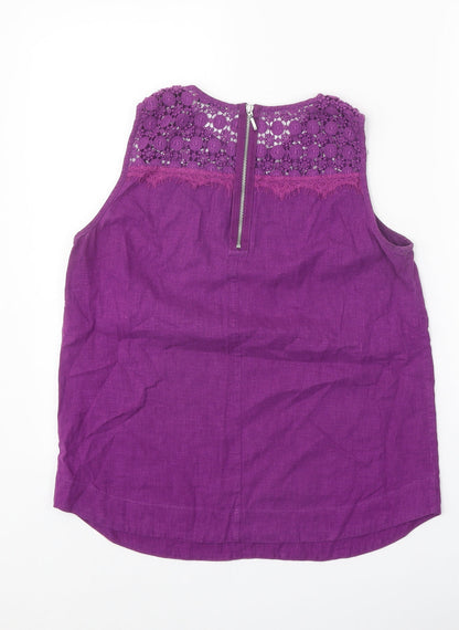 Womens UK Size 8 Marks and Spencer Purple Basic Blouse
