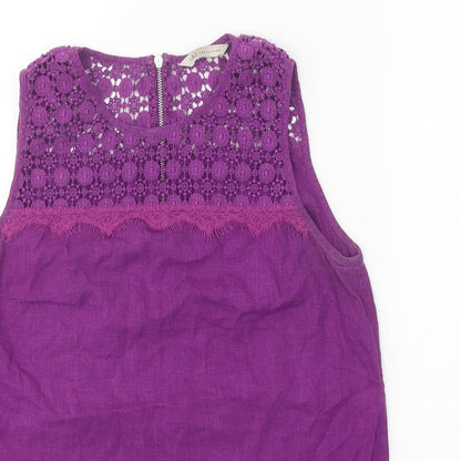 Womens UK Size 8 Marks and Spencer Purple Basic Blouse
