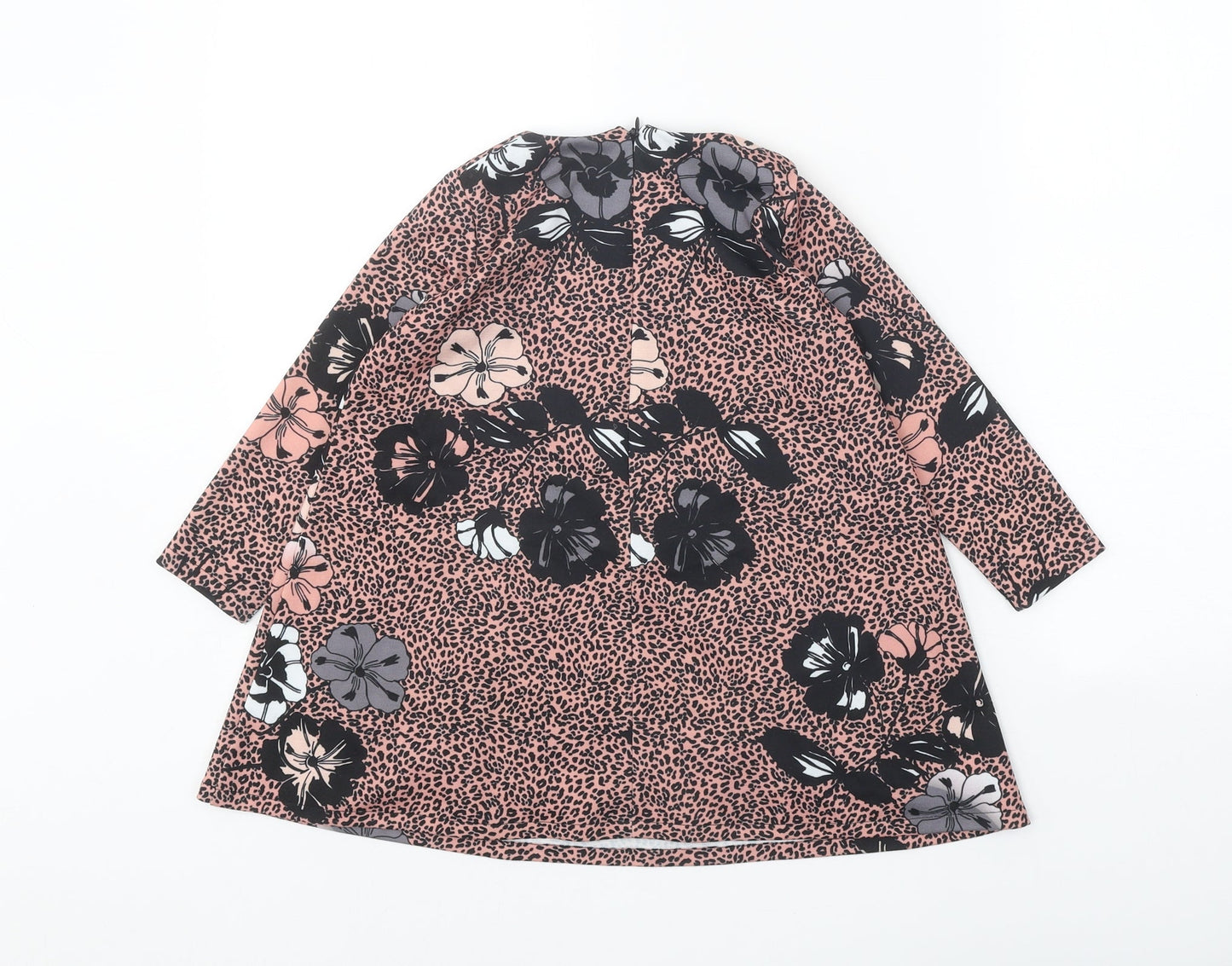 Liu Jo Girls Pink Animal Print Polyester A-Line Size 2 Years Round Neck Zip