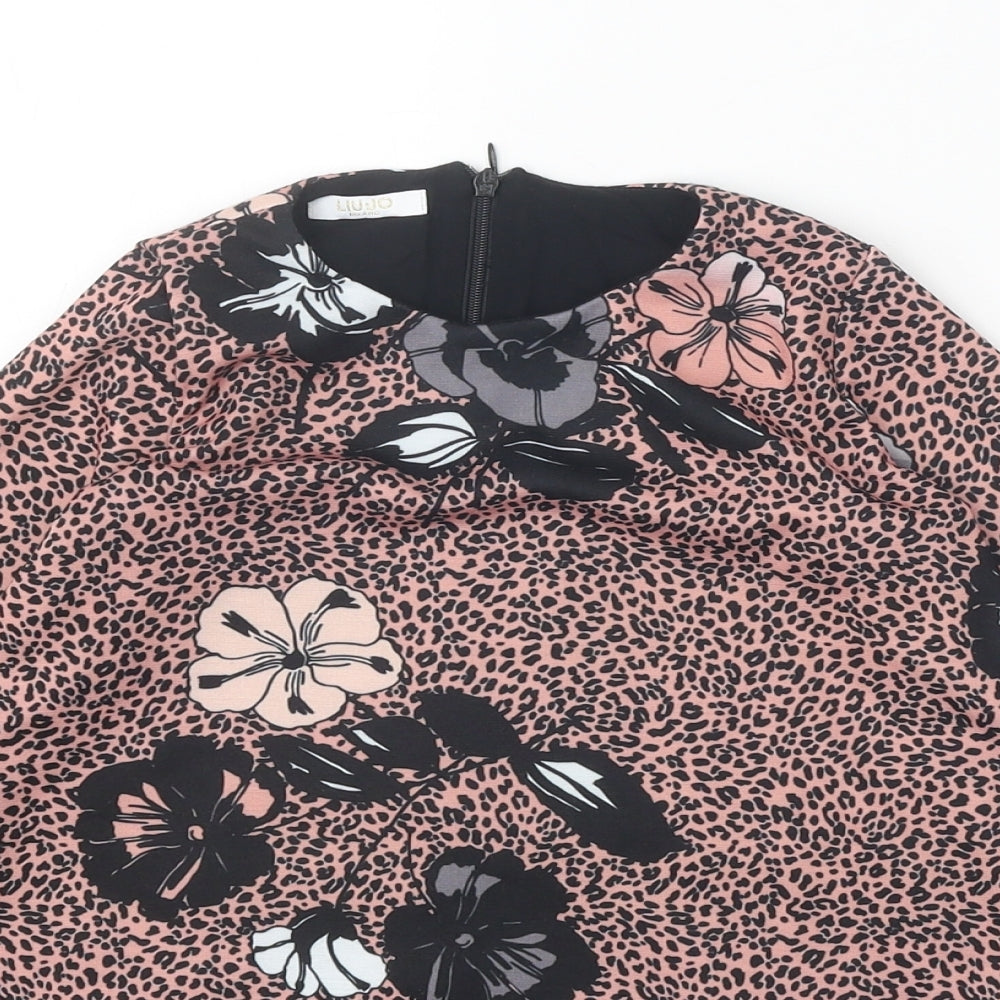 Liu Jo Girls Pink Animal Print Polyester A-Line Size 2 Years Round Neck Zip