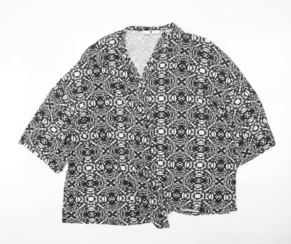 Womens UK Size XL Very Black Kimono Blouse