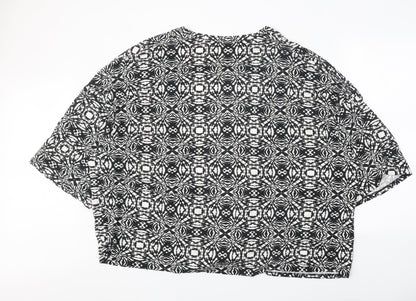 Womens UK Size XL Very Black Kimono Blouse