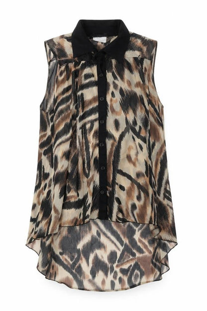 Womens UK Size 14 West One Brown Basic Button-Up