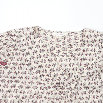 Womens UK Size S Per Una Beige Basic Blouse