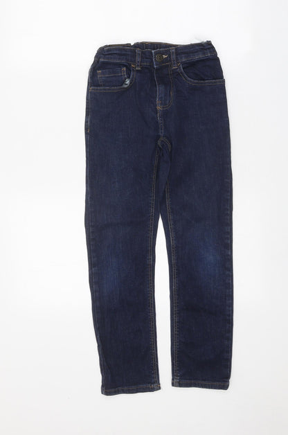 Zara Boys Blue Cotton Straight Jeans Size 9 Months Regular Zip