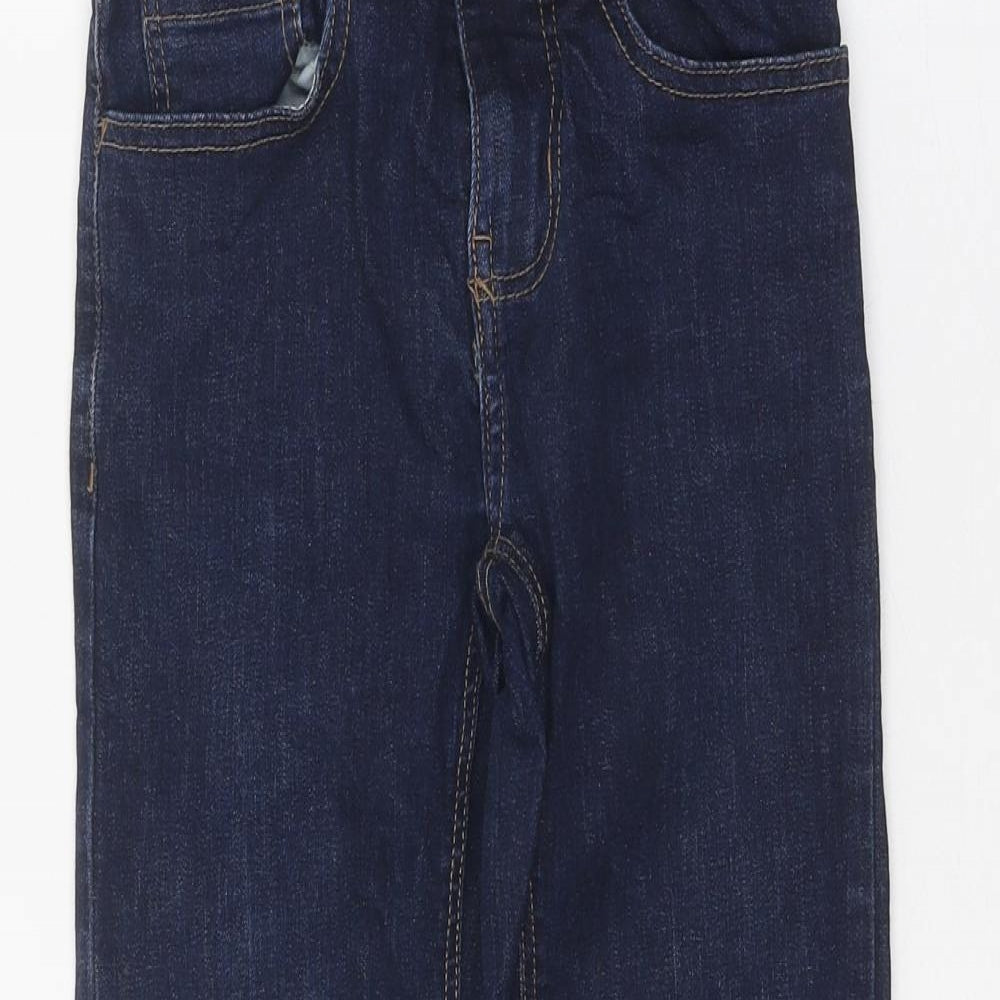 Zara Boys Blue Cotton Straight Jeans Size 9 Months Regular Zip
