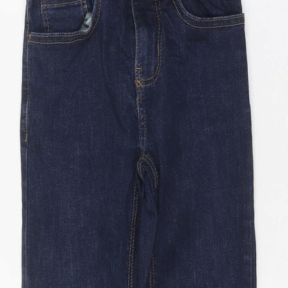 Zara Boys Blue Cotton Straight Jeans Size 9 Months Regular Zip