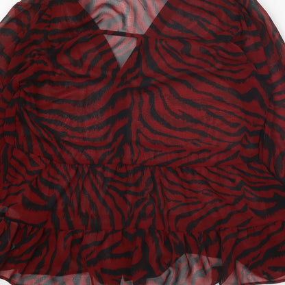 Womens UK Size 8 River Island Red Basic Blouse