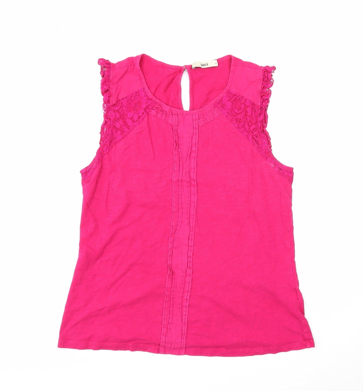 Womens UK Size S Oasis Pink Basic Blouse