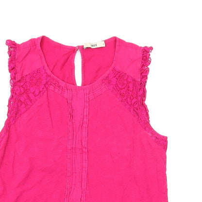 Womens UK Size S Oasis Pink Basic Blouse