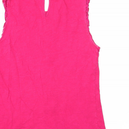 Womens UK Size S Oasis Pink Basic Blouse