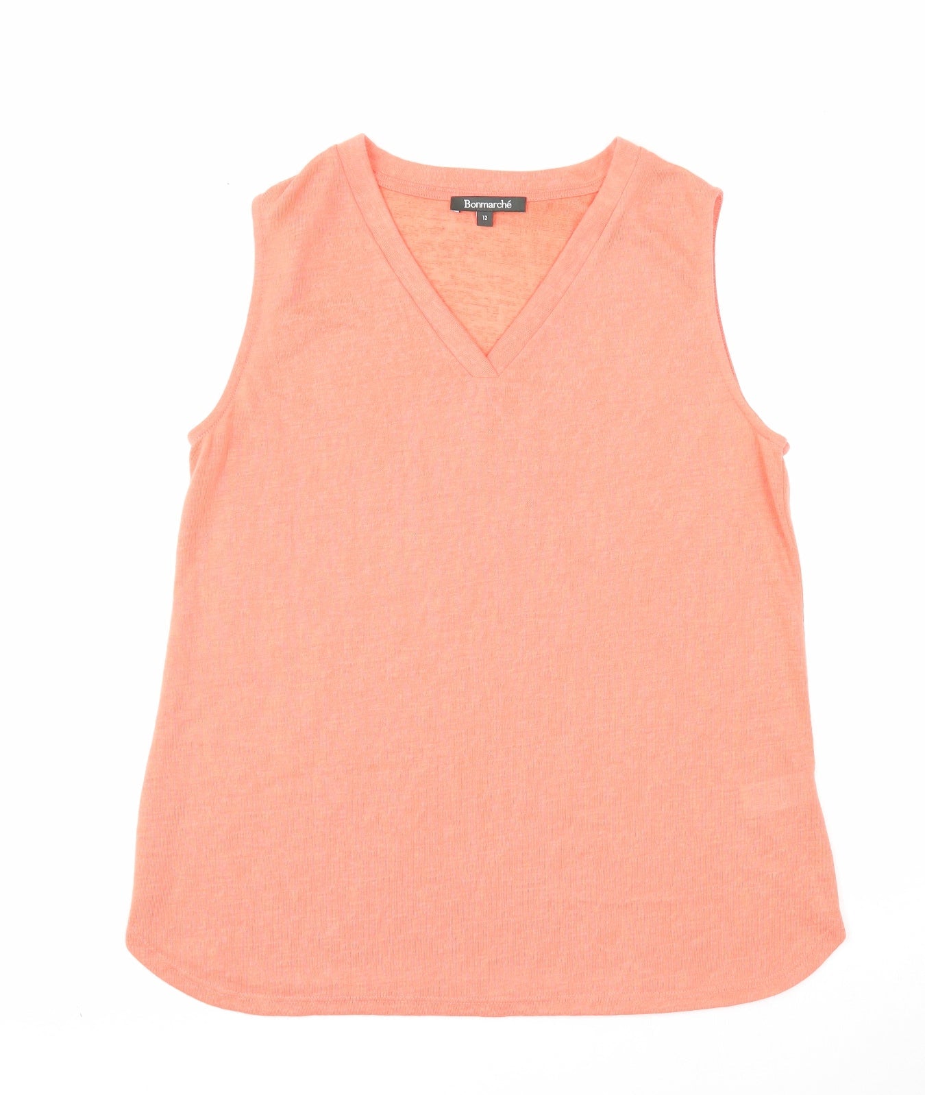 Womens UK Size 12 Bonmarché Orange Basic Tank